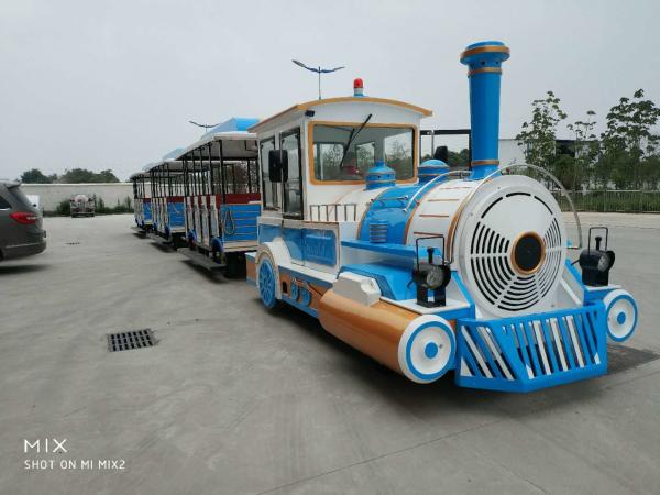 Square Safety Tourist Train Rides Kids Party Train 380V Customize Color