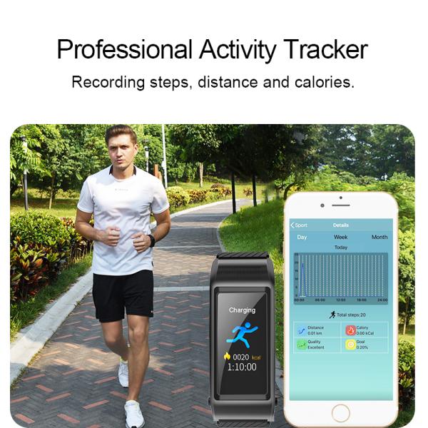 Дозор фитнеса слайдера S3 спать Wristband монитора фото поддержки 1,08 дюймов удаленное