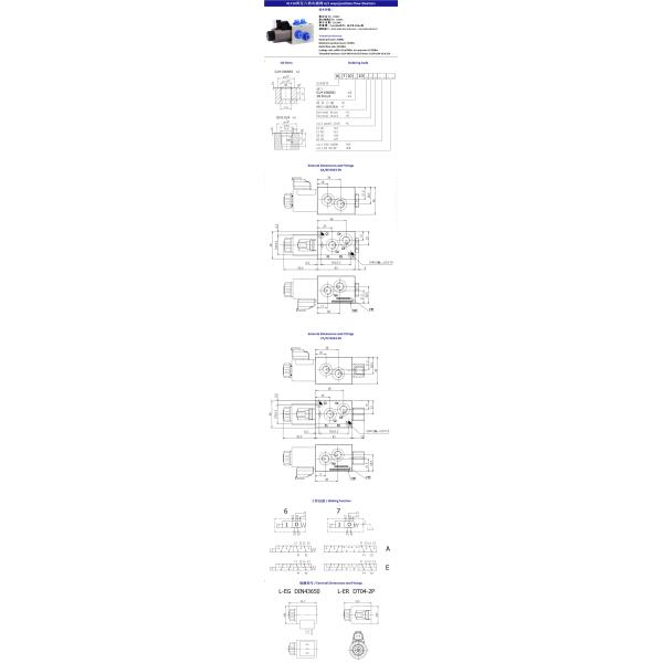 Высокоэффективный соленоидный клапан управления 6 Way 2 Position Hydraulic Electric Valve