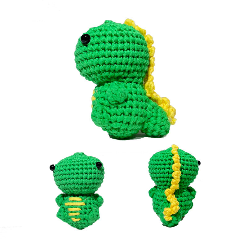 Милый динозавр DIY Crochet Kit 1/16NM Сборник инструментов для вязания