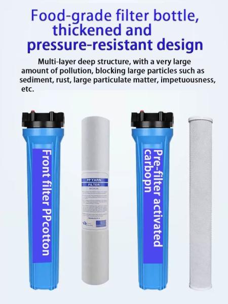 Commercial Grade 5-Stage Reverse Osmosis Water Purifier With Pump Membrane & Media PP Material for Food Store Water Treatment