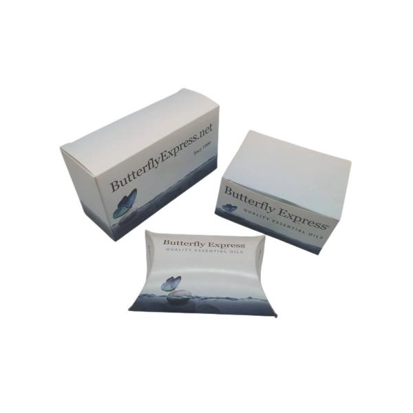 Сложенная коробка изготовленной на заказ штейновой политуры небольшая косметическая миражирует упаковку