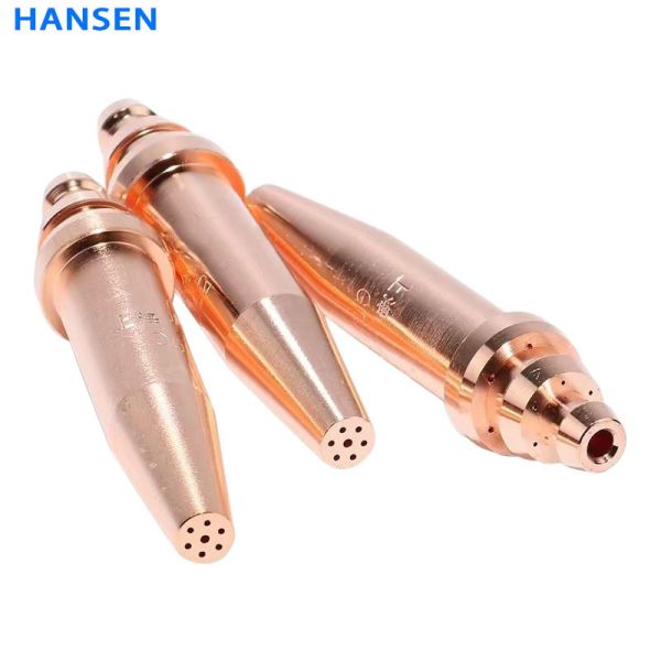 G02 Isobaric Acetylene Cutting Nozzle ， Pure Red Copper Machine Use Cutting Tip