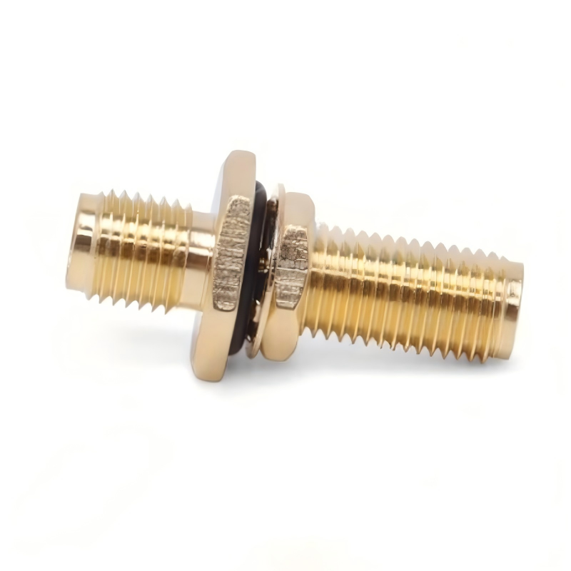 Waterproof SMA Bulkhead RF Adapter DC-6GHz with Gold-plated Brass for High-Frequency Signal Transmission