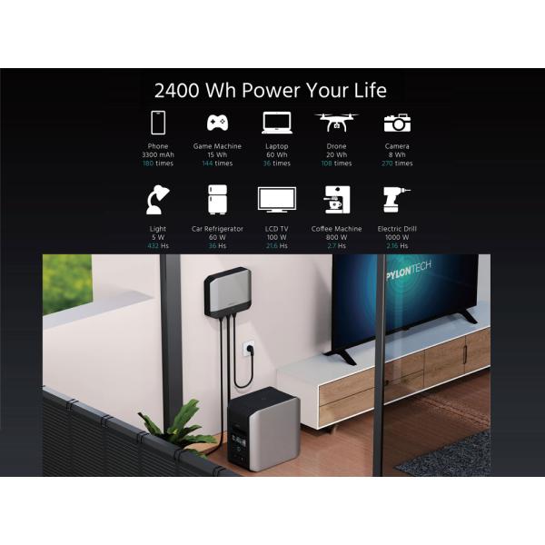 2400Wh LiFePO4 Solar Energy Power Station Battery for Off Grid Backup Systems