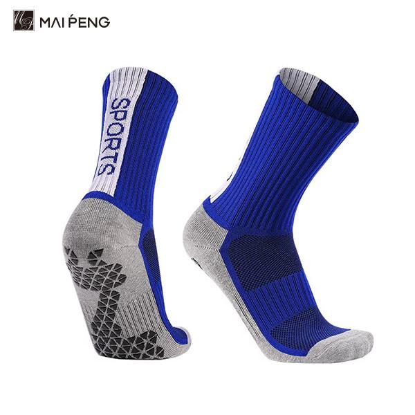 Embroidery Sports Soccer Socks Men Anti Slip Grip Football Socks Custom Logo