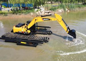湖 川 の 掘削 に 用い られる ポントン を 備えた 安全 な 両生 掘削 機