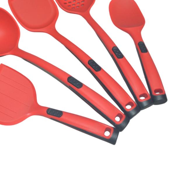 Устойчивый набор утвари силикона 5 частей Kitchenaid Eco шпателя силикона дружелюбный