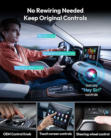 Wireless Carplay Adapter For Iphone Car Audio Player Plug And Play With Streaming Apps