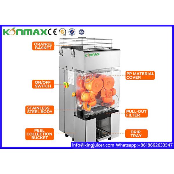 Автоматический питаясь оранжевый Скеезер гранатового дерева машины Джуйсер для супермаркета