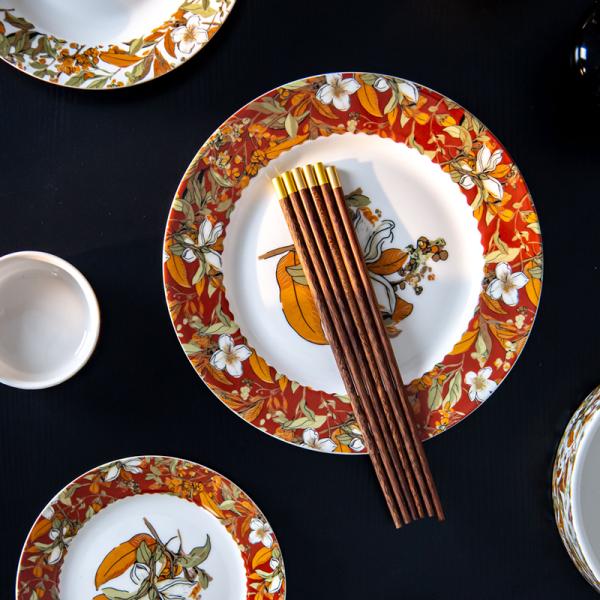 Turkish Style Porcelain Dinnerware Sets With Under Glazed Technique And Floral Design