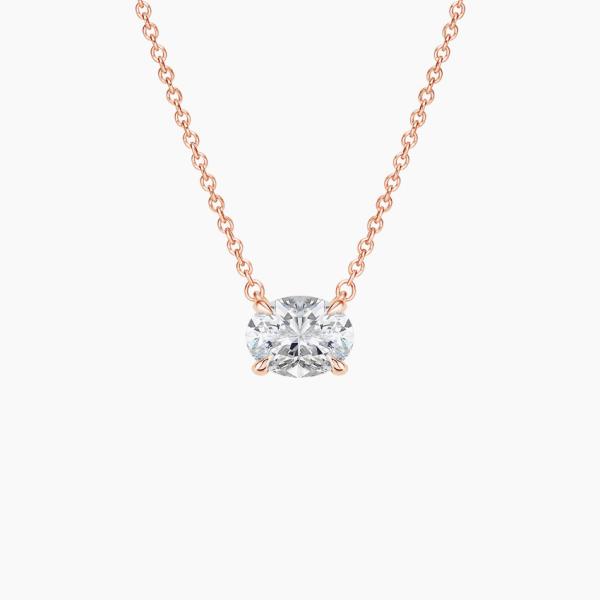 Oval Cut 5A White Cubic Zirconia Shiny Gemstone Pendant Necklaces for Women Classic Jewelry