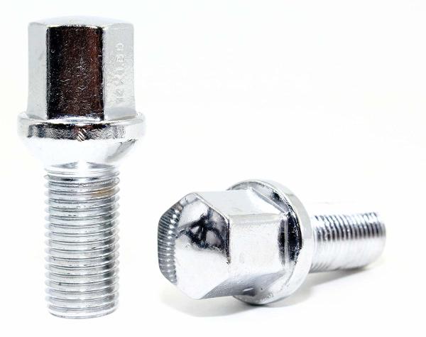 Chrome Surface Treatment Wheel Lock Lug Nut Shank Seat For Mercedes Audi