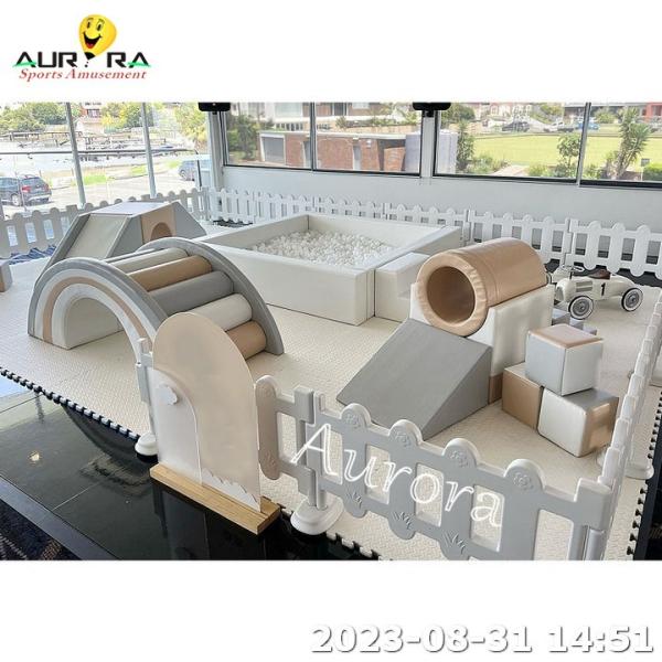 Soft Play Outdoor Equipment Set Playground Area Kids Indoor Grey White