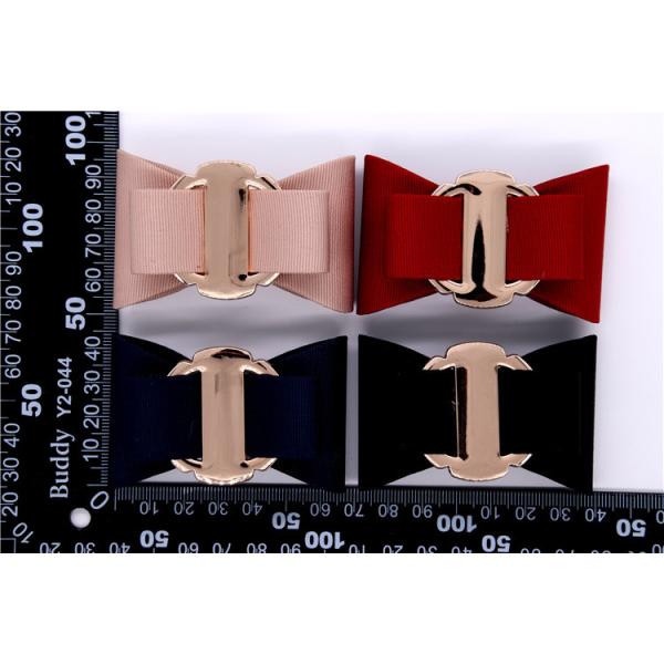 Ribbon coloured bow-tied shoe flower,Handmade footwear ornaments and flower Thread ribbon Beige ,white,black,red ,blue