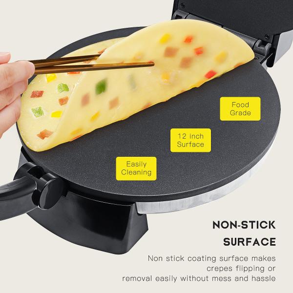 Roti Tortilla Press for Commercial Kitchen Equipment Multi-level Firepower Adjustable