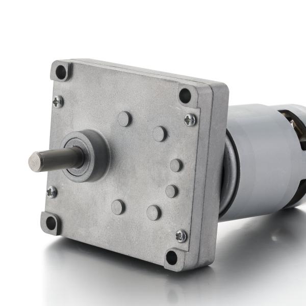 Silver 42mm High Torque Square Spur Gear DC Motor 12V 24V 21.1W Brushed DC Gear Motor
