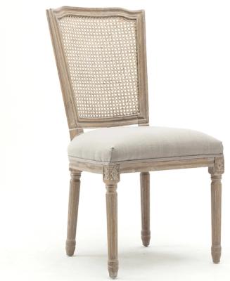 Square cane back wedding chair in shabby clic design and vintage style for event and party rentals