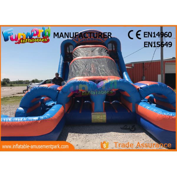 Vertical Rush Inflatables Obstacle Course , 0.55mm PVC Tarpaulin Commercial Blow Up Slide‎