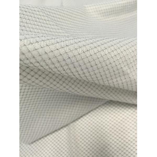 2.5mm Diamond Pattern ESD Knitted Fabric White, Blue, Green Weight 135GSM