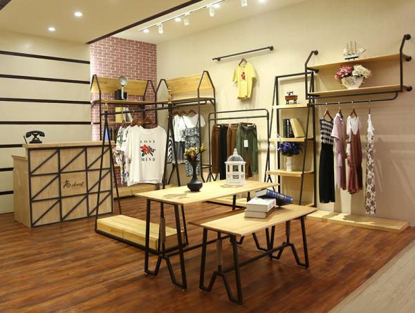 Durable Lady'S Clothing Display Racks Shop Clothes Rack Fashionable Design
