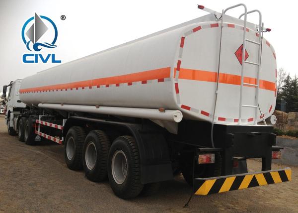 45 M3 Three Axles Oil Tank Small Semi Trailer Trucks With 2 Apartments And Triangle Tire