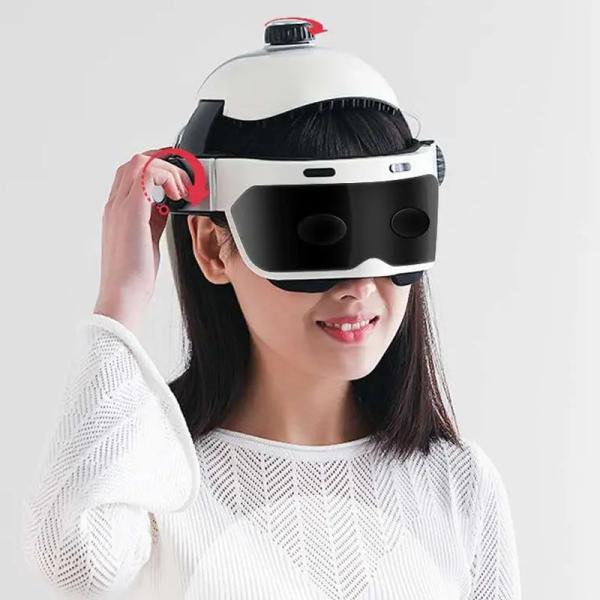 Home Use APP Control Intelligent Head Massager Head Eye Relax Built In Music Bluetooth