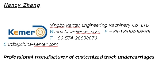 Kemer Jet Drilling Rig Track Chassis 10 Ton Hydraulic Transmission Travel Speed 0-5km/h