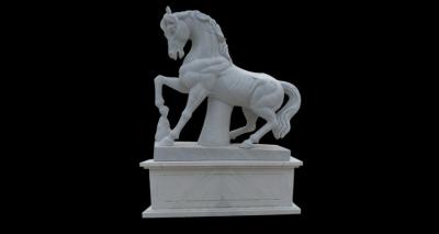 Life size outdoor garden marble horse statue,stone horse sculptures for park