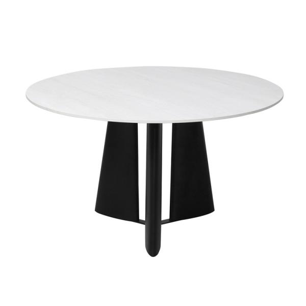 Fixed Type Round Minimalist Dining Table Easy Cleaning Circle Modern Dining Table