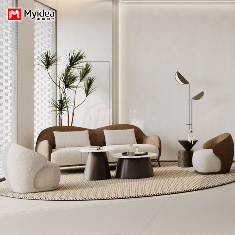 Elegant Leather Reception Sofa – Upholstered in Premium Leather for a Soft, Refined Touch, Supported by Sturdy Metal Legs, Ideal for Office Reception Areas, Lounges, and Waiting Rooms
