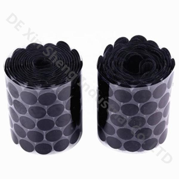 Dual Sided sticky back Hook And Loop Dots 1  Roll Lightweight Any Logo Avaliable