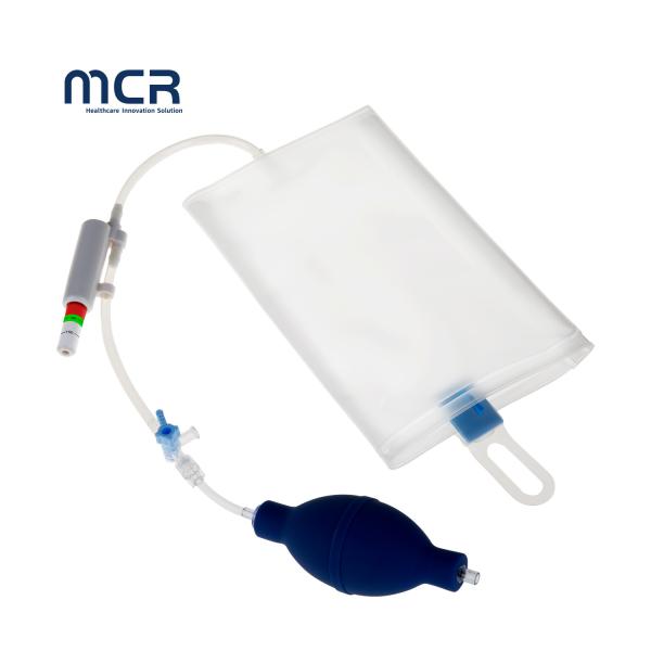 Medical Reusable 500ml/1000ml Pressure Infuser with Aneroid Gauge Pressure Infusion Bag for Blood and Fluid Quick Infusi