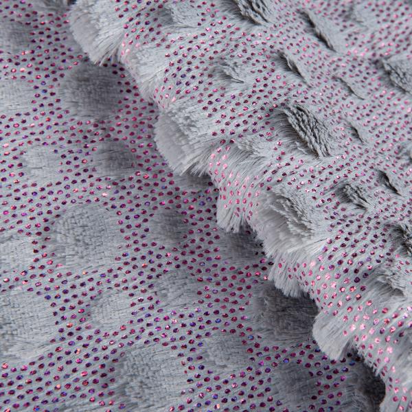 100% poliéster espumante Sequin Stick PV Velvet Plush Tecido Brilhante Folha de Ouro 58/60 Largura