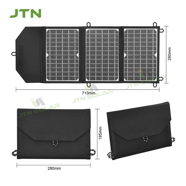 Lightweight Portable Solar Panel Mono Cell USB Port 20W For Mobile Homes