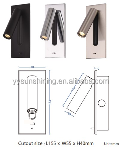 5V 2A USB Charging Port LED Wall Sconce Light for Nordic Aisle and Corridor Design