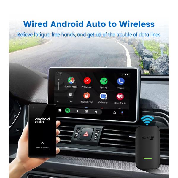 Android Auto Wired To Wireless Adapter Smart Ai Box Plug And Play Dongle CPC200-A2A