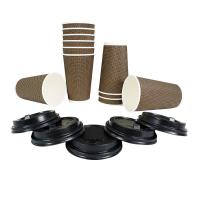 Des tasses de café en papier sans plastique de 16 oz avec revêtement à base d'eau