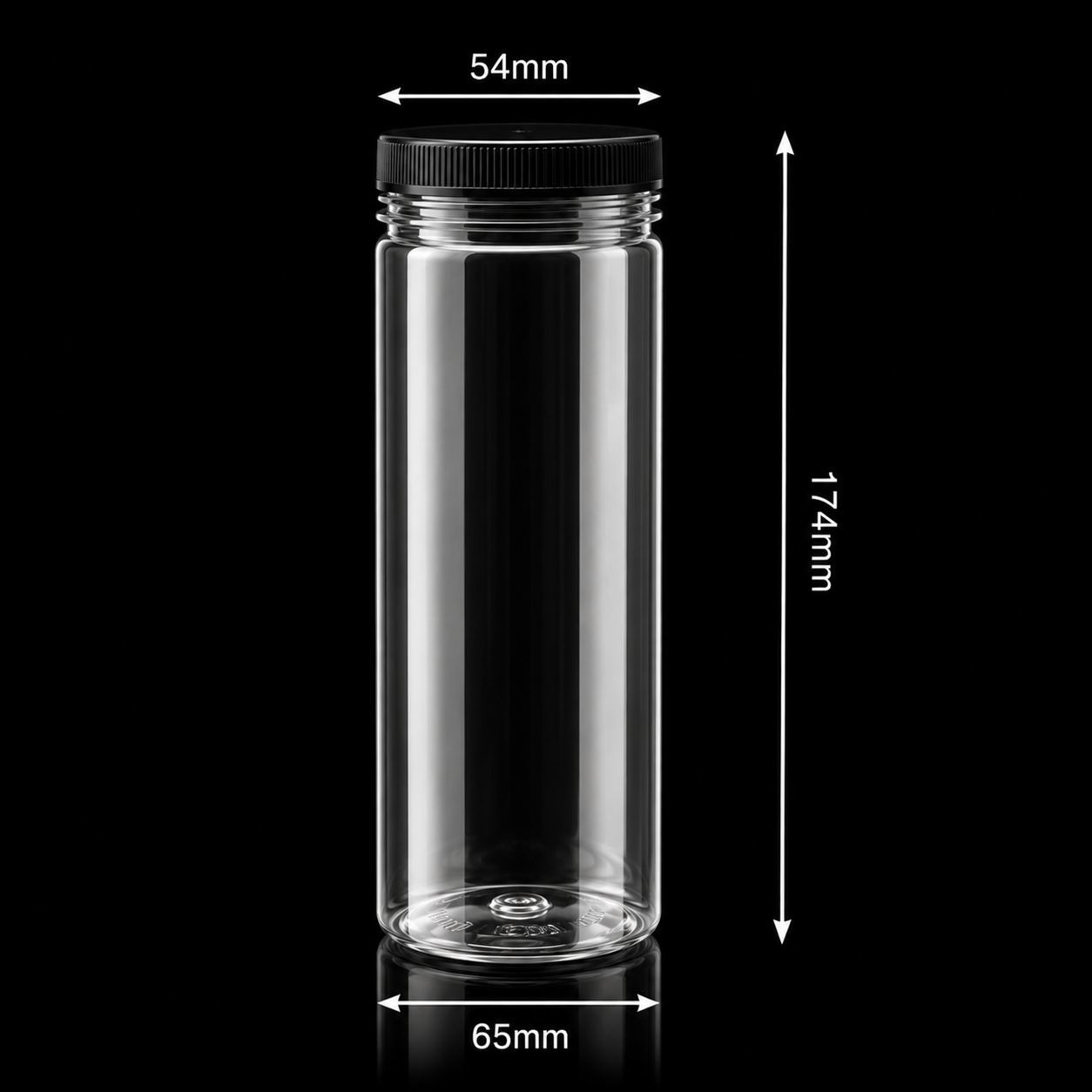 Leak Resistant 54mm 500ml PET Juice Bottles With Aluminum Screw Top For Takeaway Drinks