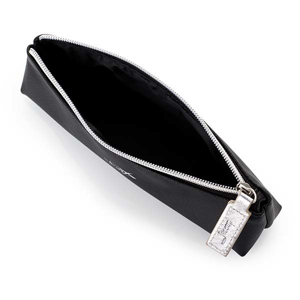 Small 21x6x5cm Portable Cosmetic Bag Light Weight PU Leather