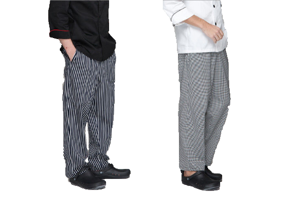Носка шеф-повара Виндбреак 100% хлопок задыхается/быстро сухой Стрипед кухней брюки шеф-повара 