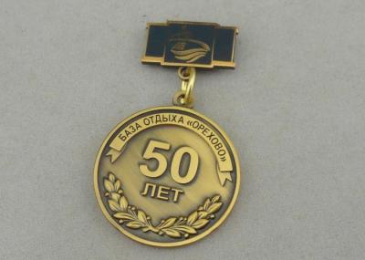 Zinc Alloy Custom Awards Medals Die Costing Antique Gold Double Side 3D Military
