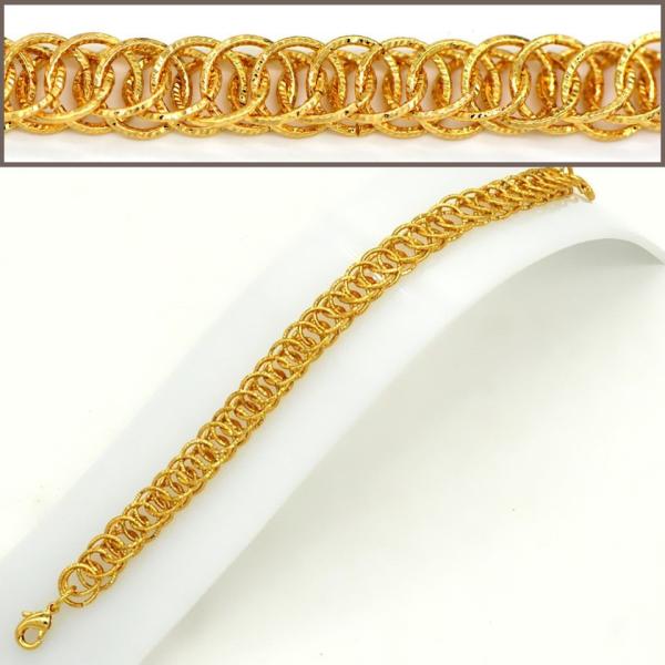 Hot Selling items Fashion jewelry Men or Womans bracelet Bangle 18K Real Gold Plated Link