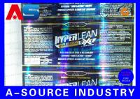 Autocollants pharmaceutiques démontables bleus métalliques d'hologramme d'impression de pilule de label fait sur commande de bouteille