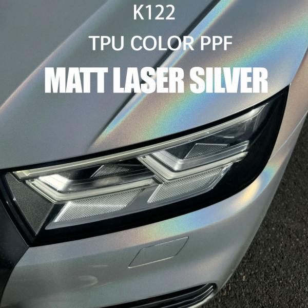 K122 Matt Laser Silver TPU Color Car Paint Protection Film Matte Car Wrap