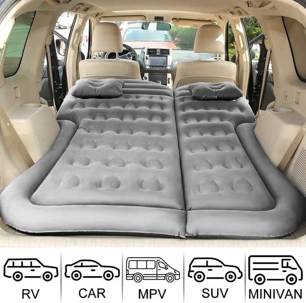 SUV Mattress Camping Bed Cushion Pillow - Inflatable Thickened Car Air Bed with Pump Portable Sleeping Pad Mattr