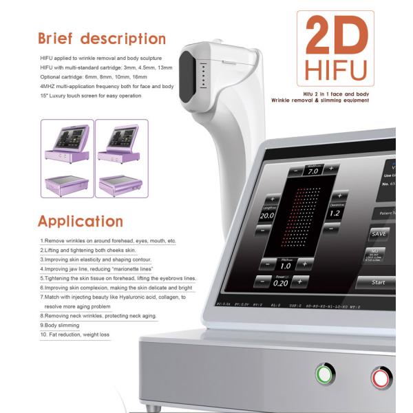 Beauty Salon Hifu Body Slimming Machine Elastin Fiber Contraction 4MHz Frequency