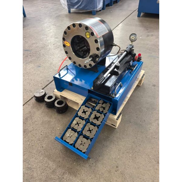 2 Inch Blue Color High Efficiency 600T Manual Hose Crimping Machine Without Electric With 6-51mm Crimping Range And 10 Interchangeable Dies For Hydraulic Applications