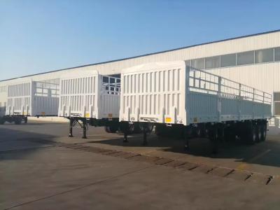 600mm-1700mm Side Wall Height Fence Semi Trailer With 2 Kin Pin And 24V LED Light