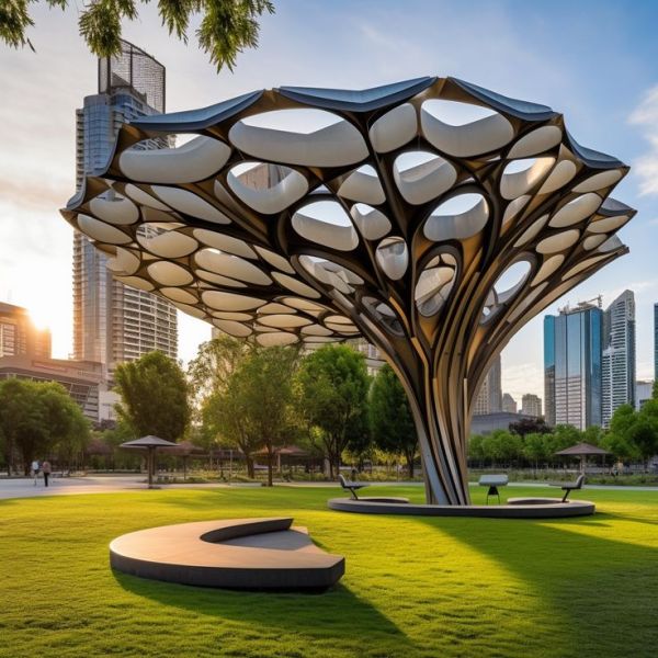 Complete Tree-Inspired Tree  Shape SturctureShelter System - Custom Canopies, Rest Pavilions & Walkways for Premium Developments